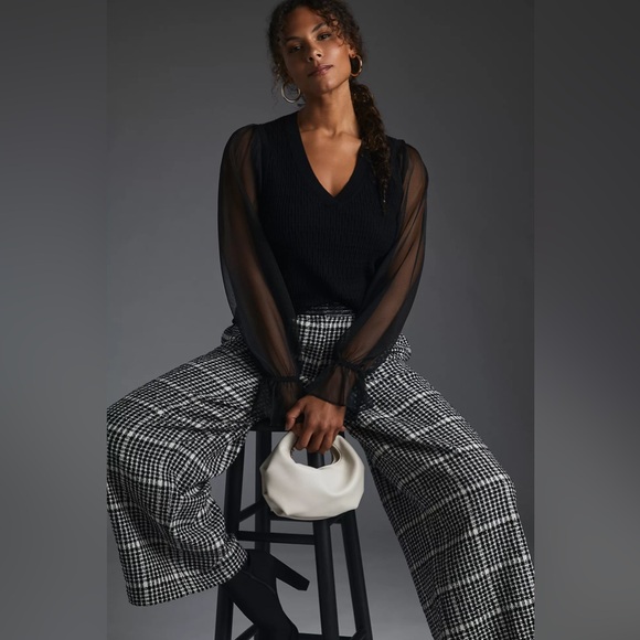 Anthropologie Maeve Sheer-Sleeve Sweater - Picture 6 of 11